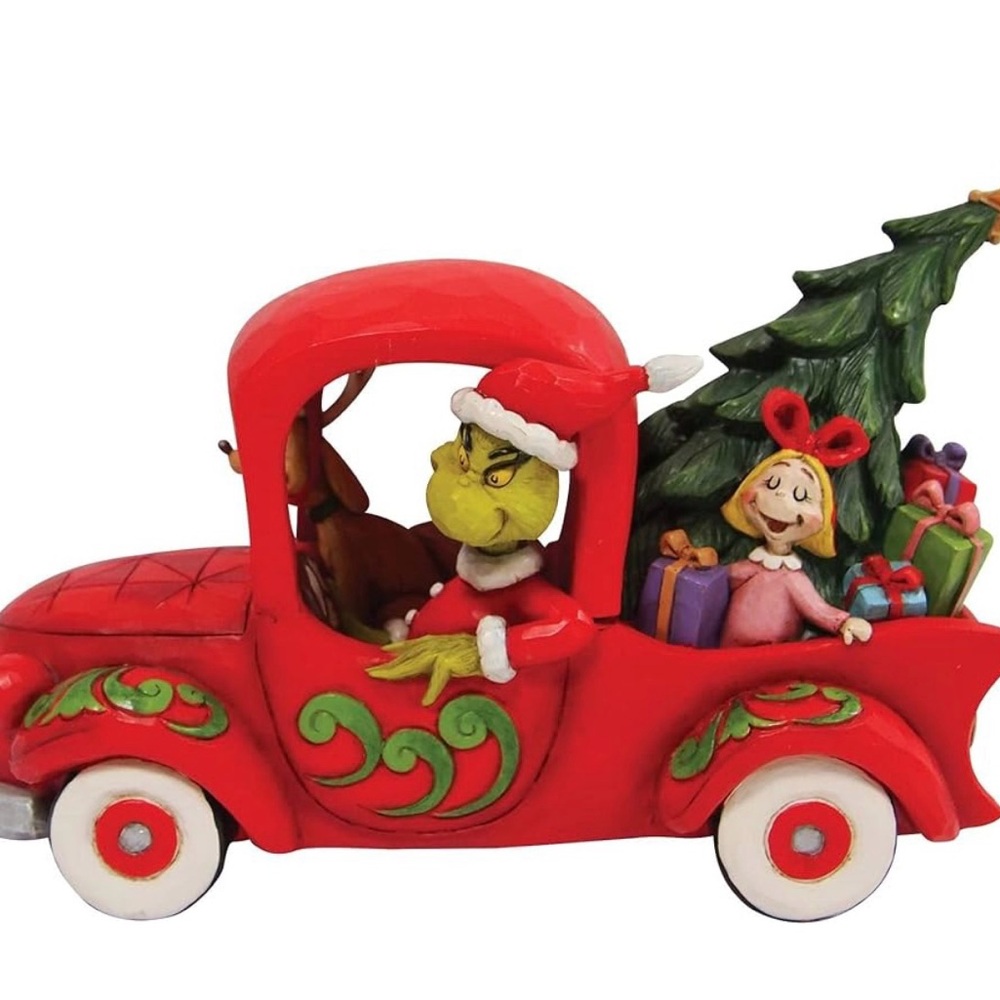 AUTHENTIC JIM SHORE GRINCH WITH FRIENDS IN TRUCK